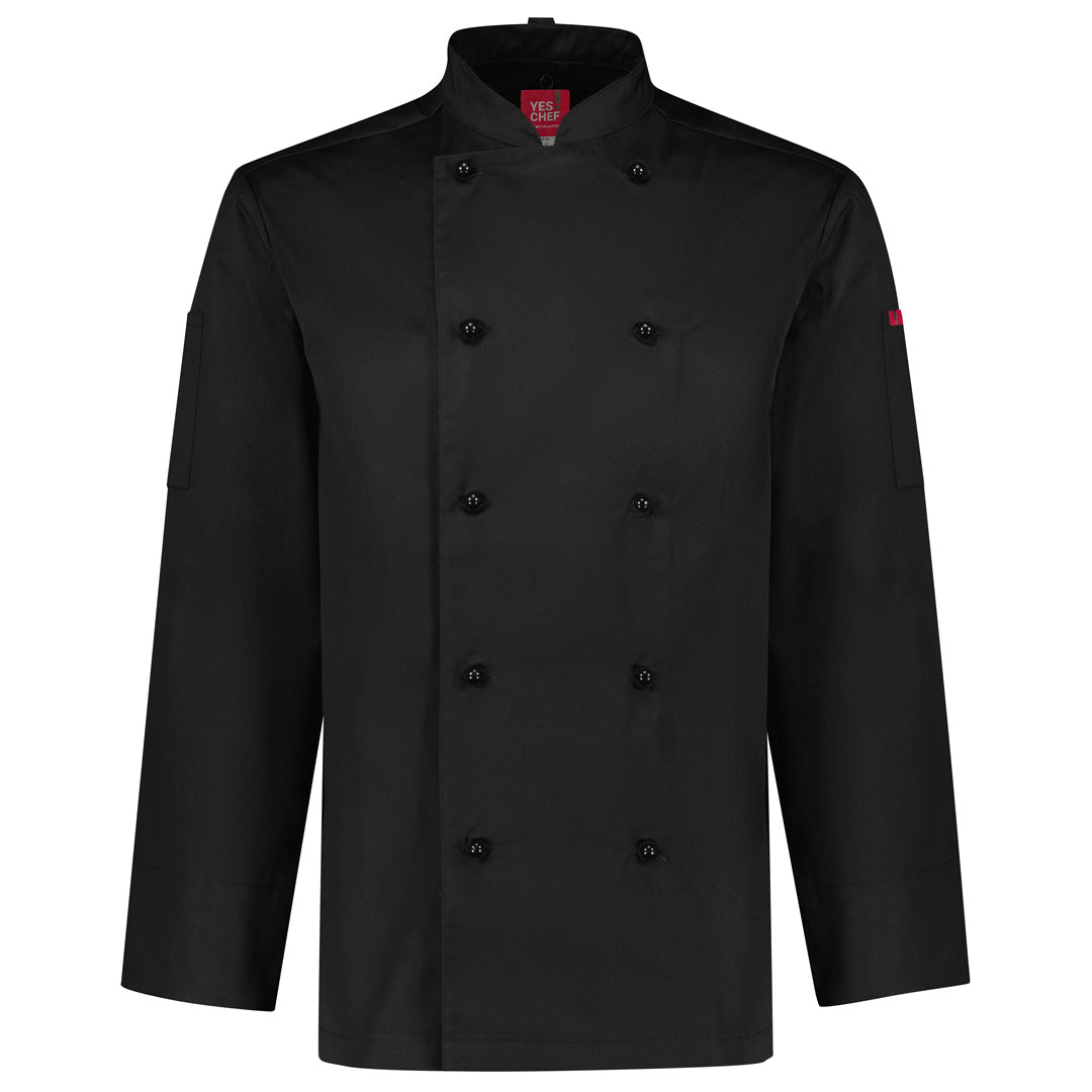 Yes! Chef The Al Dente Chefs Jacket | Long Sleeve | Mens Black Chef's Jackets