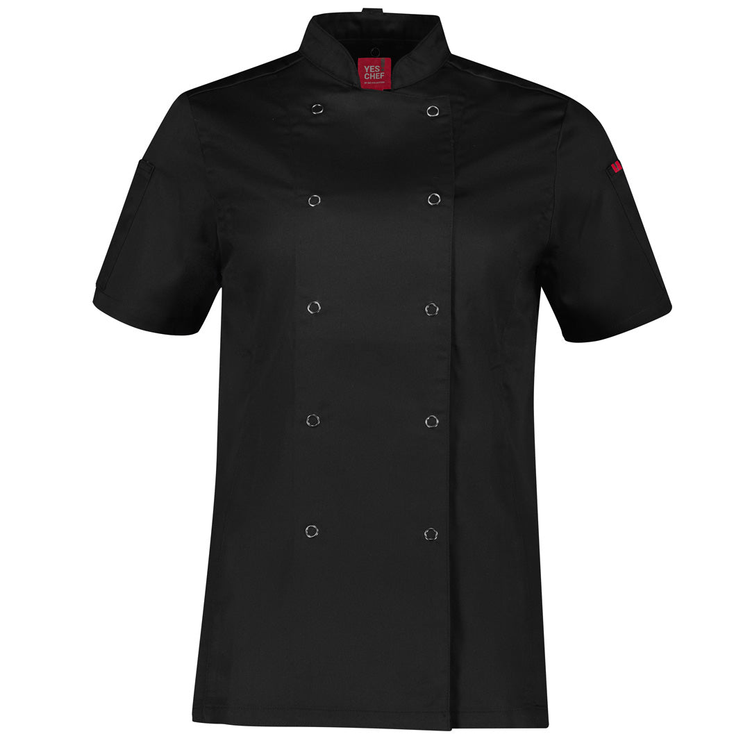 Yes! Chef The Zest Chefs Jacket | Short Sleeve | Ladies Black Chef's Jackets