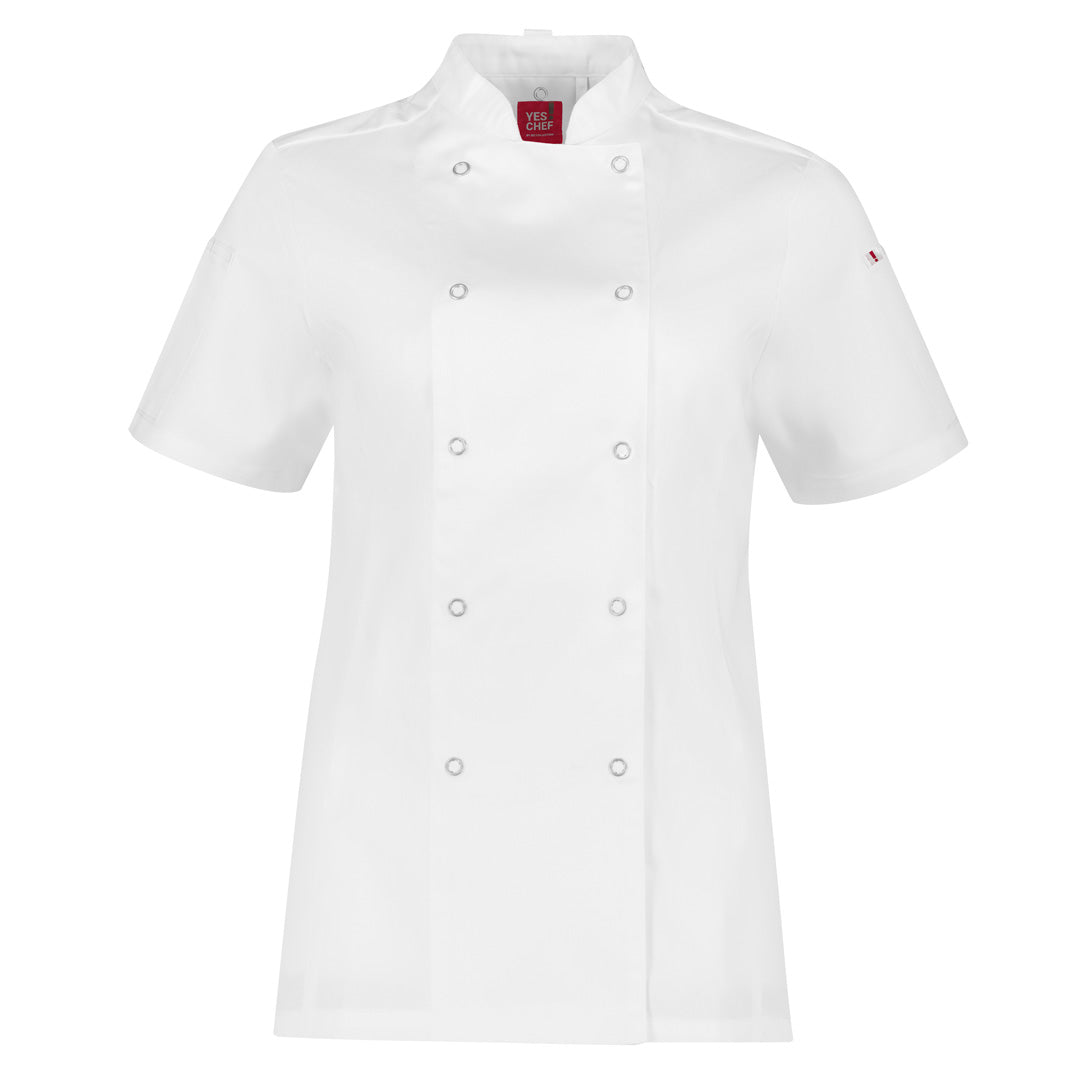 Yes! Chef The Zest Chefs Jacket | Short Sleeve | Ladies White Chef's Jackets