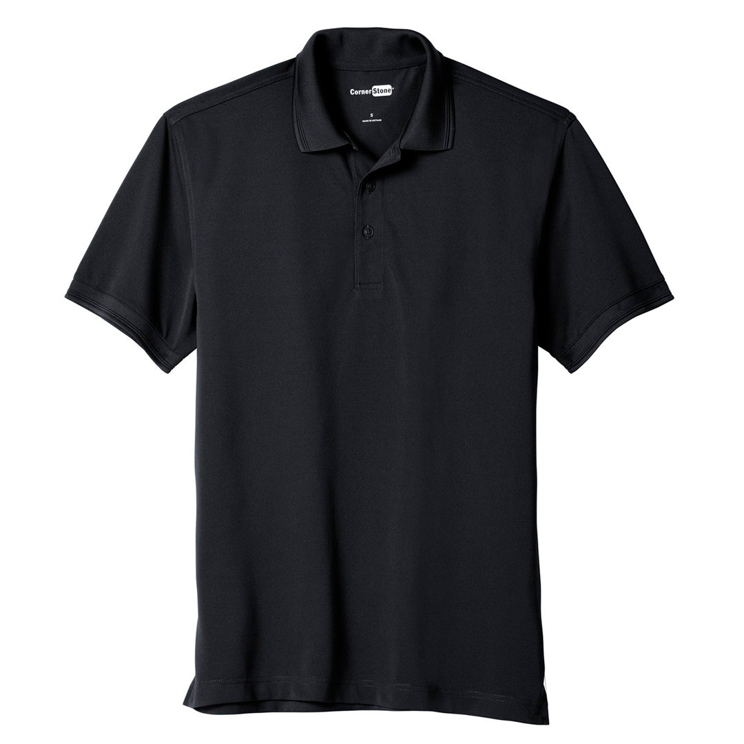 Corner Stone The Industrial Snag Proof Pique Polo | Mens | Short Sleeve Black Shirts & Tops