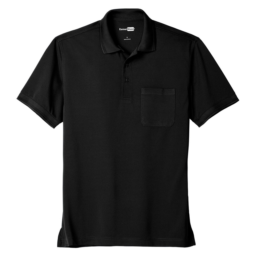 Corner Stone The Industrial Snag Proof Pocket Polo | Mens | Short Sleeve Black Shirts & Tops