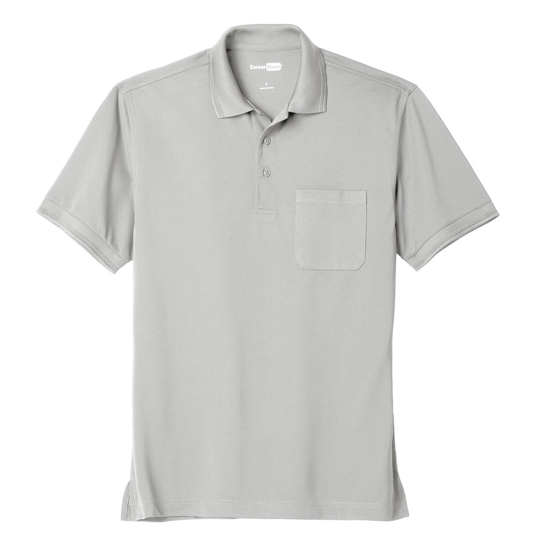 Corner Stone The Industrial Snag Proof Pocket Polo | Mens | Short Sleeve Light Grey Shirts & Tops
