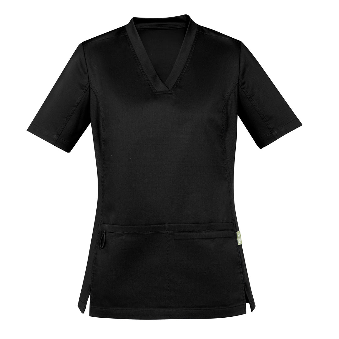 Biz Care The Riley V Neck Scrub Top | Ladies Black Scrubs