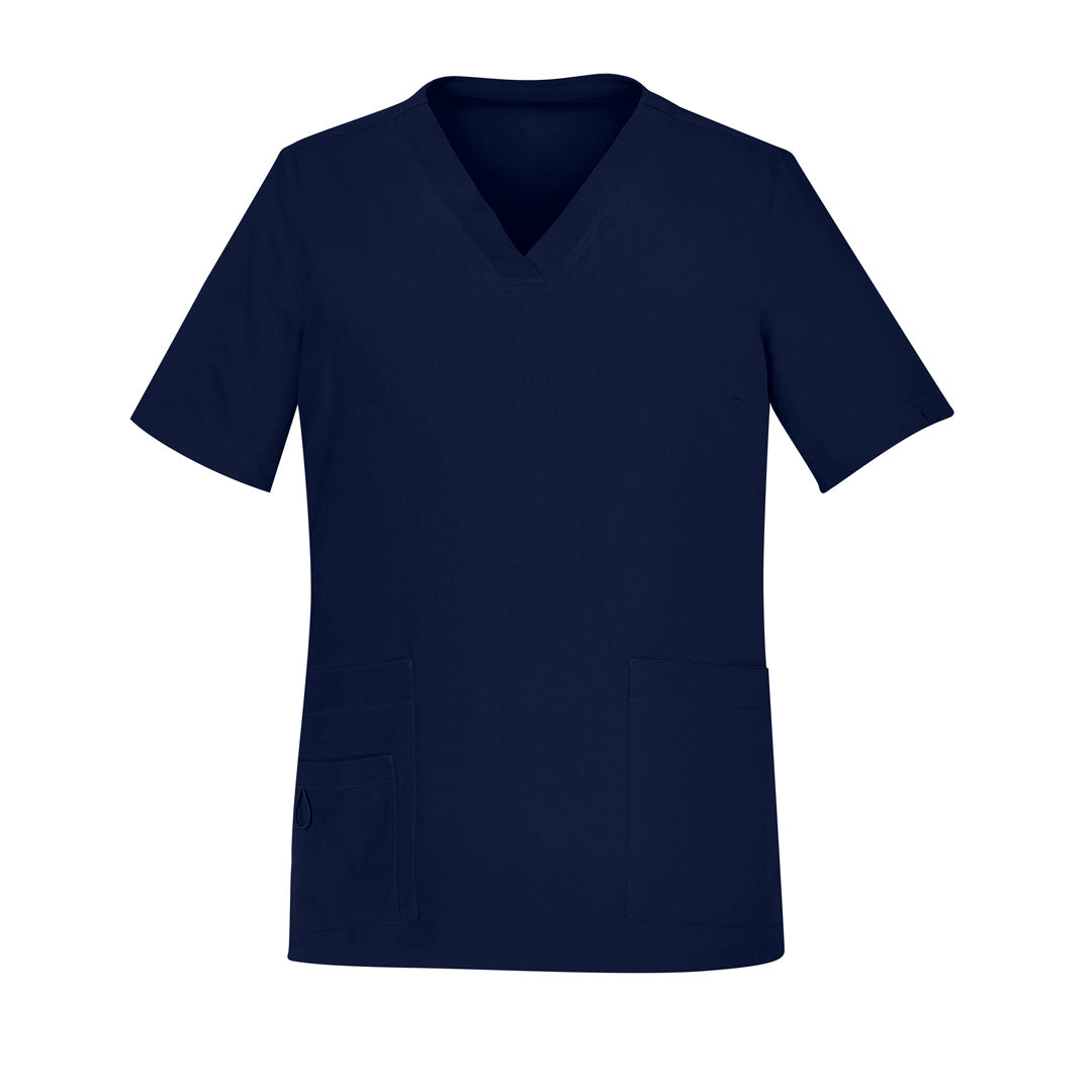 Biz Care The Avery V Neck Scrub Top | Ladies Midnight Scrubs