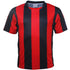 Bocini The Striped Soccer Jersey | Kids Black/Red Soccer Uniforms
