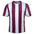 Bocini The Striped Soccer Jersey | Kids Maroon/White Soccer Uniforms