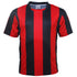 Bocini The Striped Soccer Jersey | Mens Black/Red Soccer Uniforms