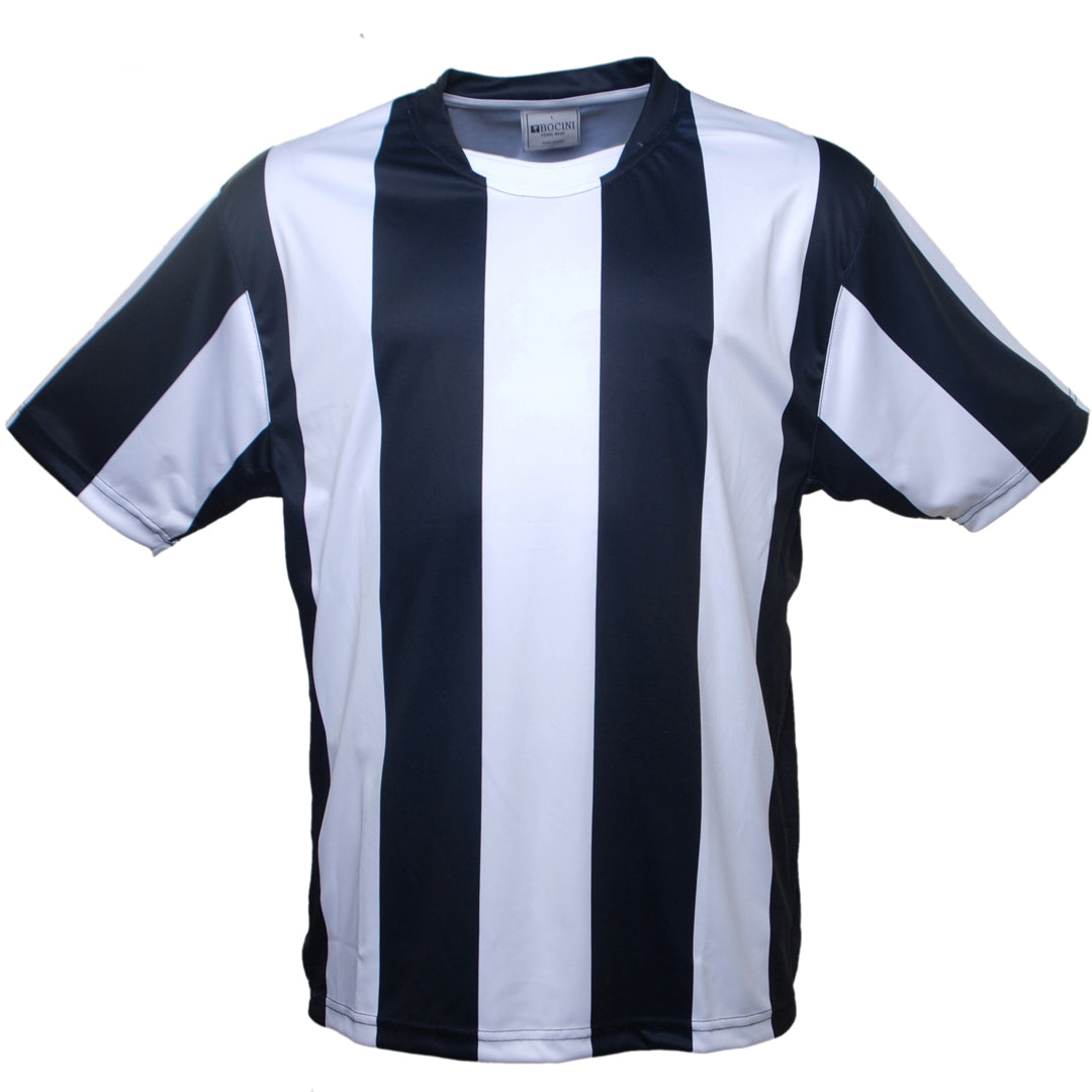 Bocini The Striped Soccer Jersey | Mens Black/White Soccer Uniforms