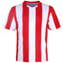 Bocini The Striped Soccer Jersey | Mens Red/White Soccer Uniforms