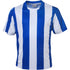 Bocini The Striped Soccer Jersey | Mens Royal/White Soccer Uniforms