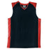 Bocini The Contrast Basketball Singlet | Kids Black/Red Basketball Uniforms