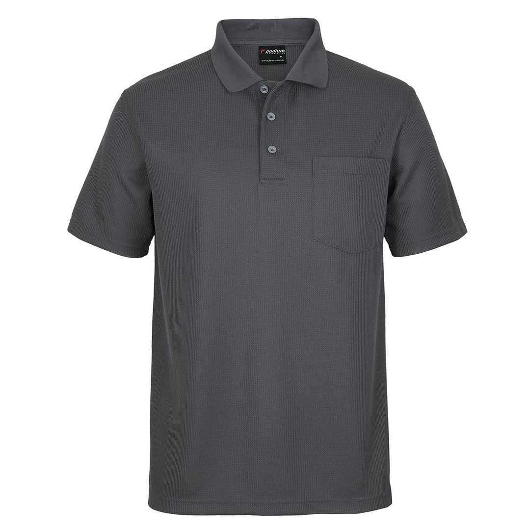 Jbs Wear The Waffle Pocket Polo | Mens Charcoal Shirts & Tops