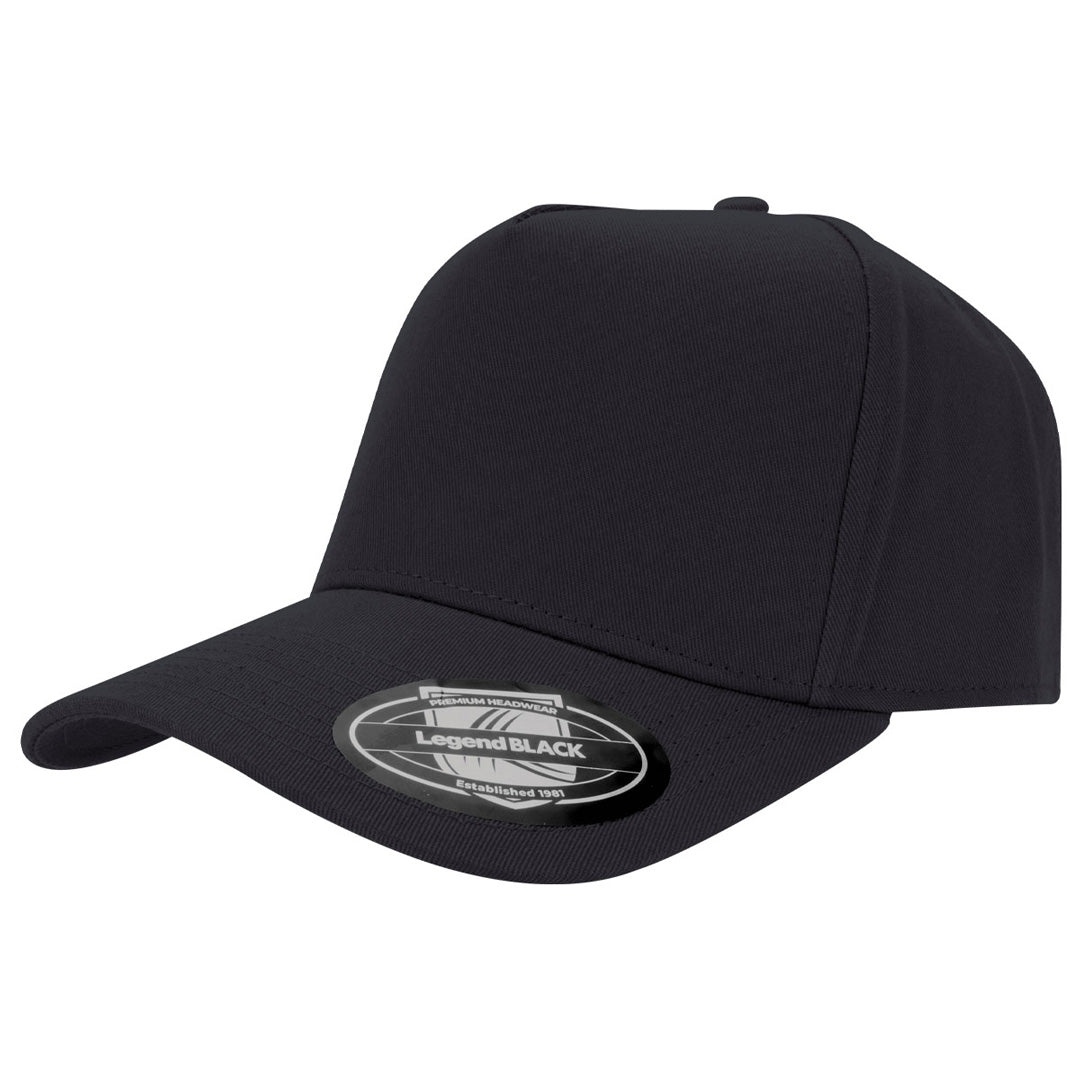 Legend Black The A Frame 5 Panel Cap Charcoal Hats