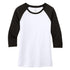 District The Tri Blend 3/4 Sleeve Tee | Ladies Black/White Shirts & Tops
