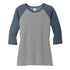 District The Tri Blend 3/4 Sleeve Tee | Ladies Navy/Grey Shirts & Tops