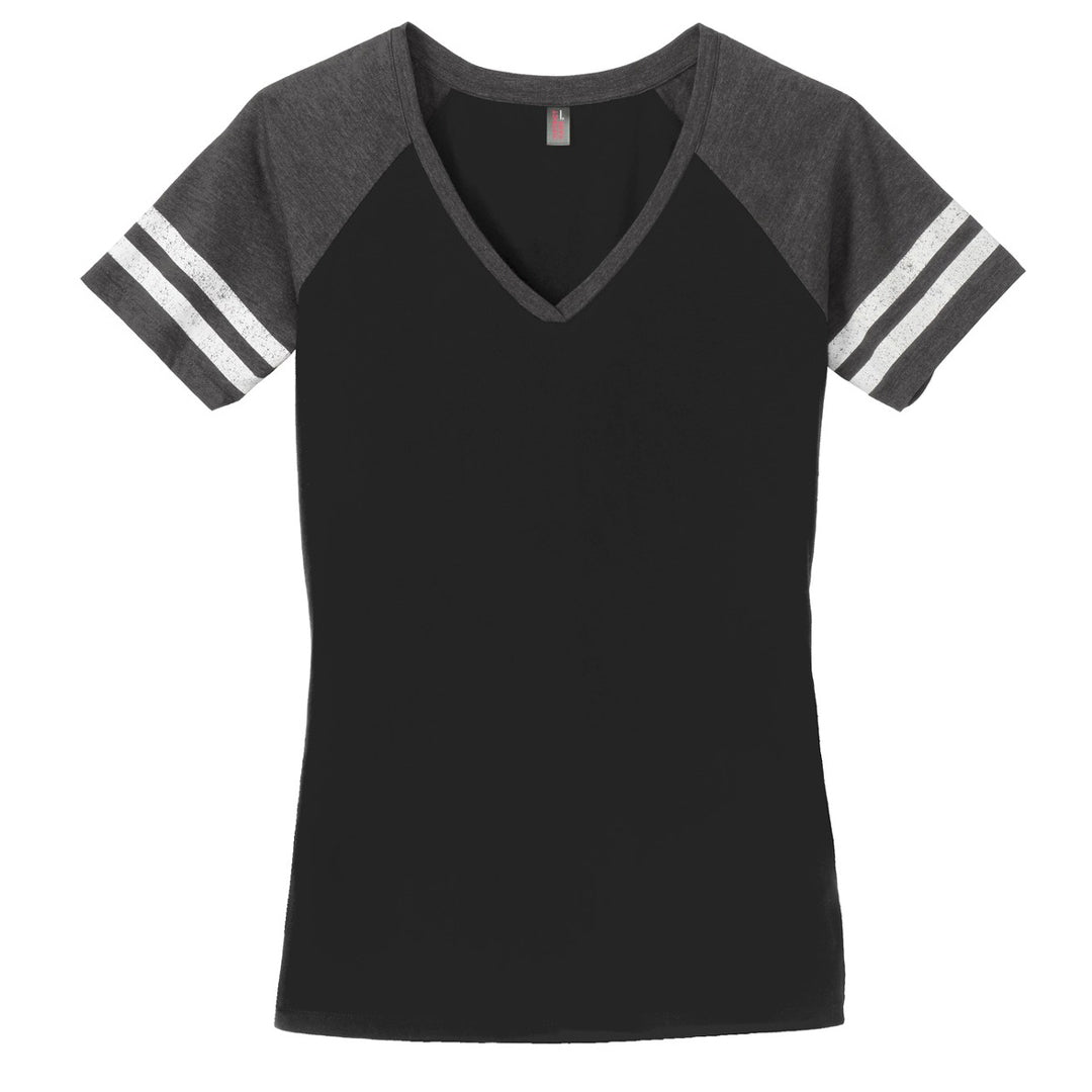 District The Game Day Tee | Short Sleeve | Ladies Black/Charcoal Shirts & Tops