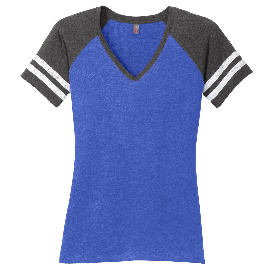 District The Game Day Tee | Short Sleeve | Ladies Royal/Charcoal Shirts & Tops
