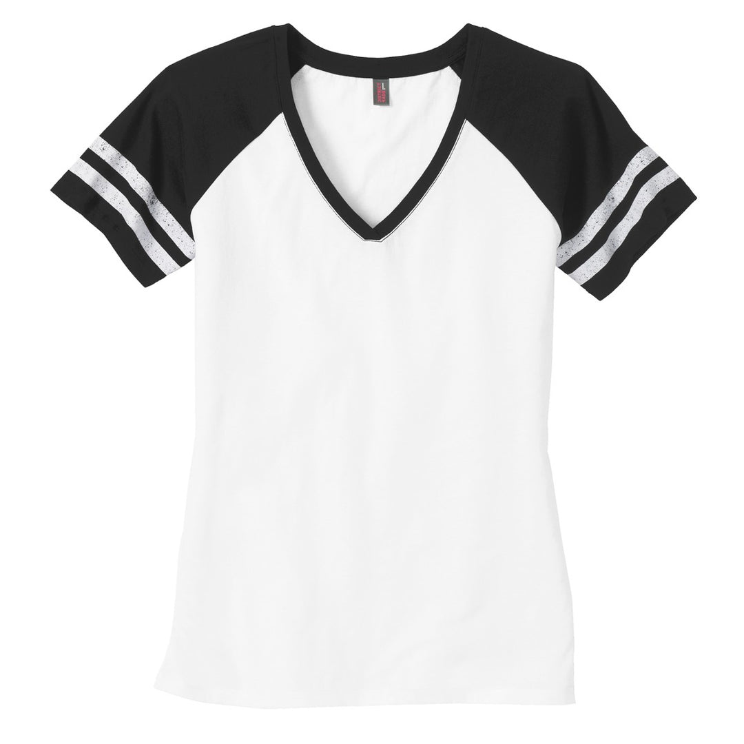District The Game Day Tee | Short Sleeve | Ladies White/Black Shirts & Tops