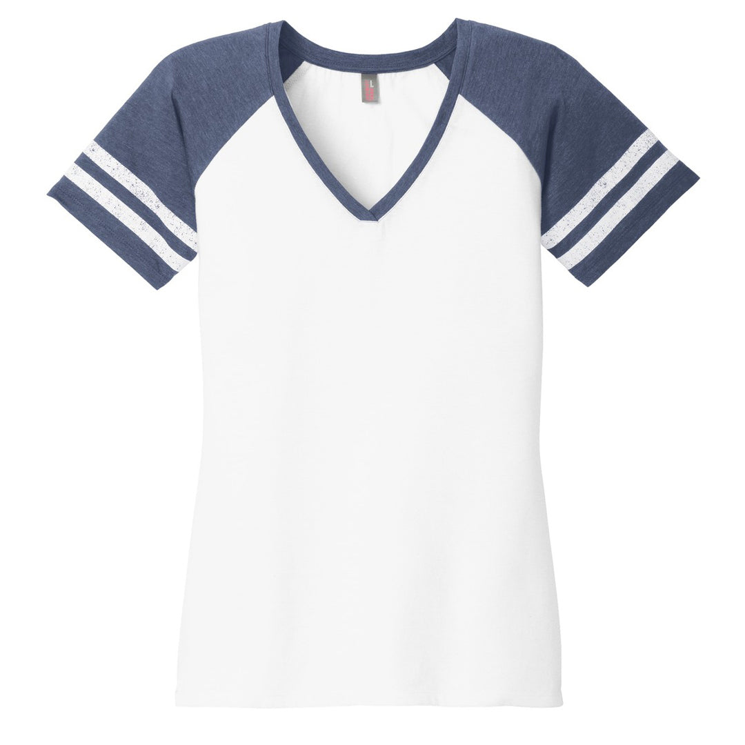 District The Game Day Tee | Short Sleeve | Ladies White/Navy Shirts & Tops