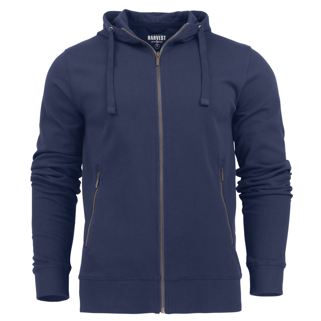 James Harvest The Duke Hoodie | Mens Navy Outerwear