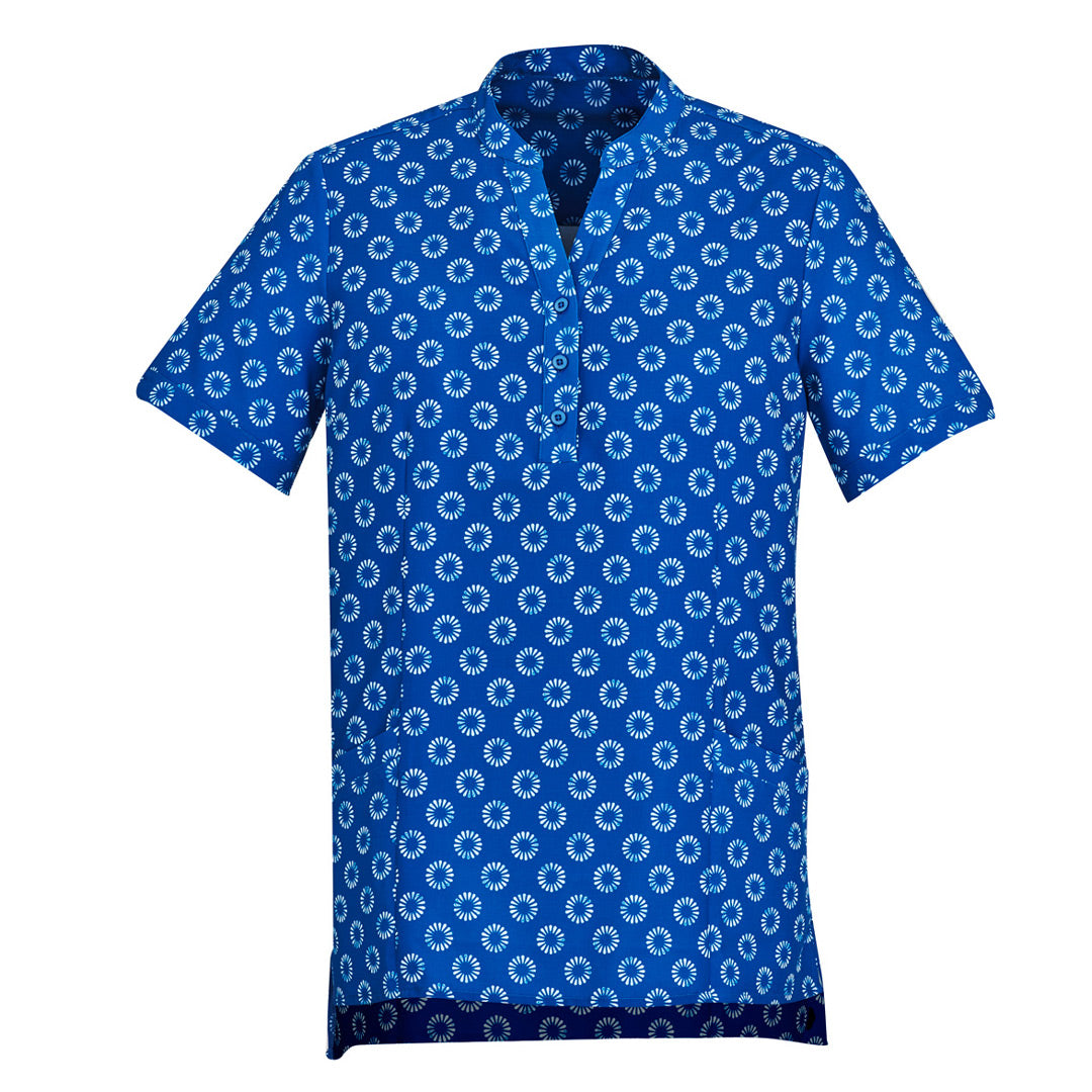 Biz Care The Daisy Tunic | Ladies | Short Sleeve Electric Blue Shirts & Tops