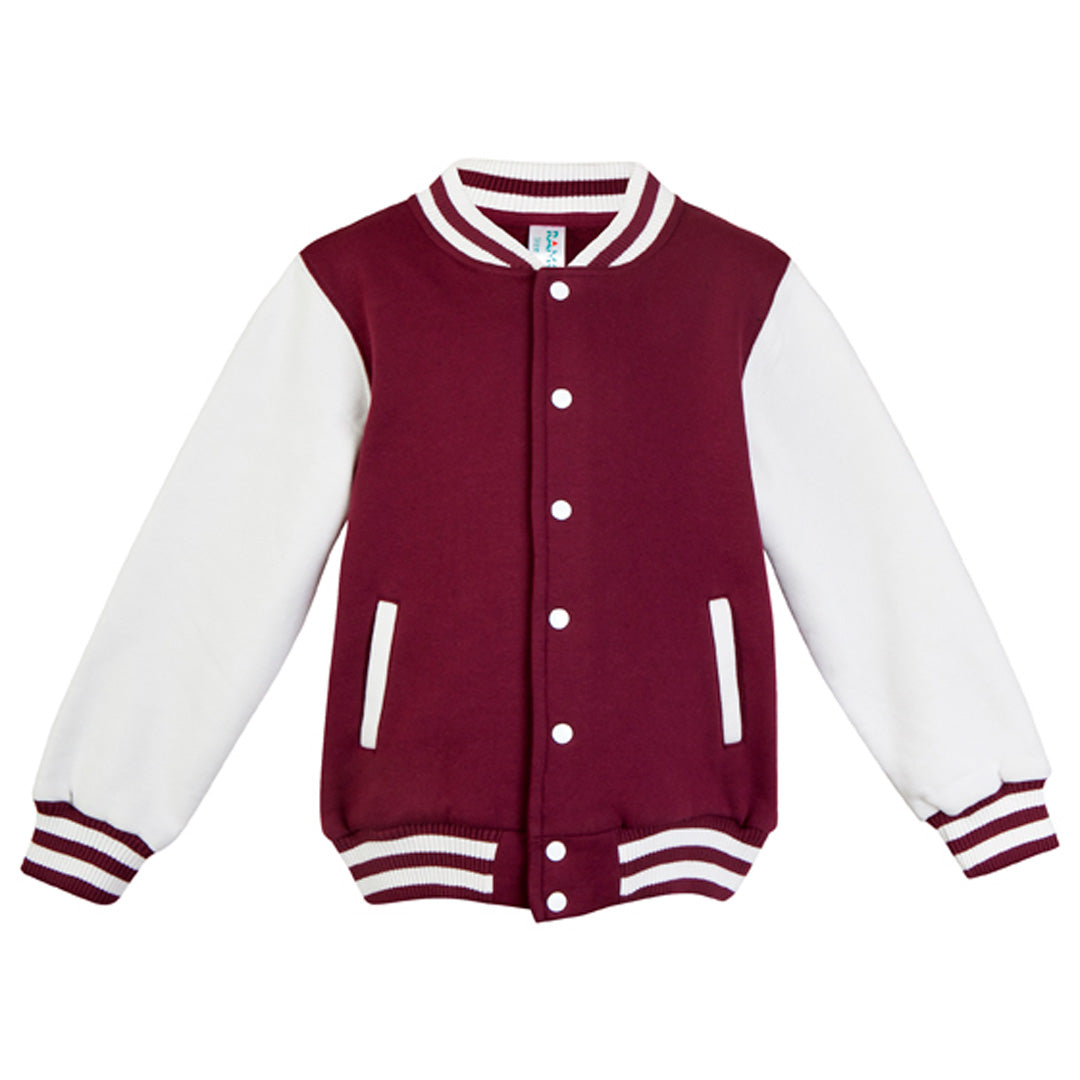 Ramo The Varsity Jacket | Toddlers Maroon/White Coats & Jackets
