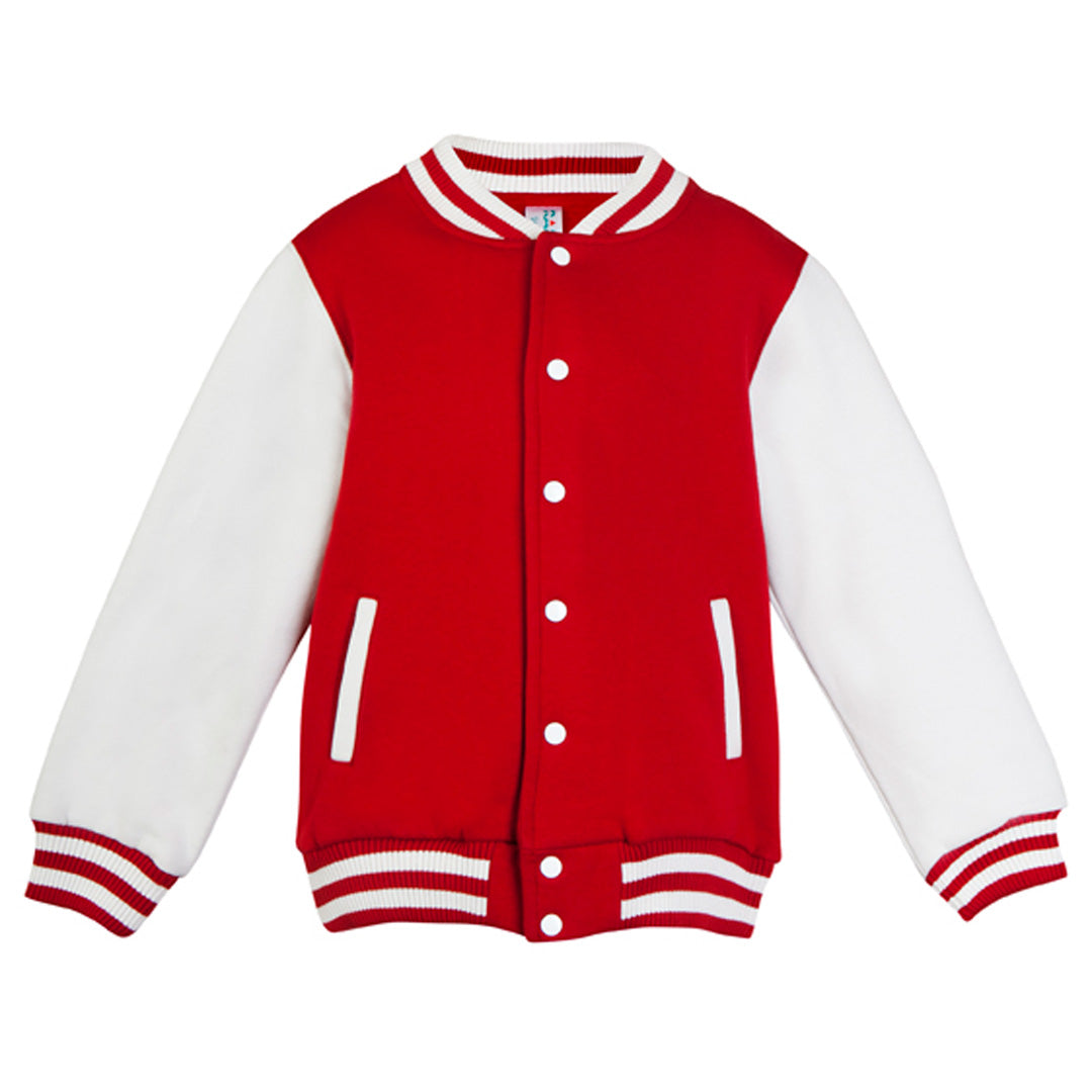 Ramo The Varsity Jacket | Toddlers Red/White Coats & Jackets