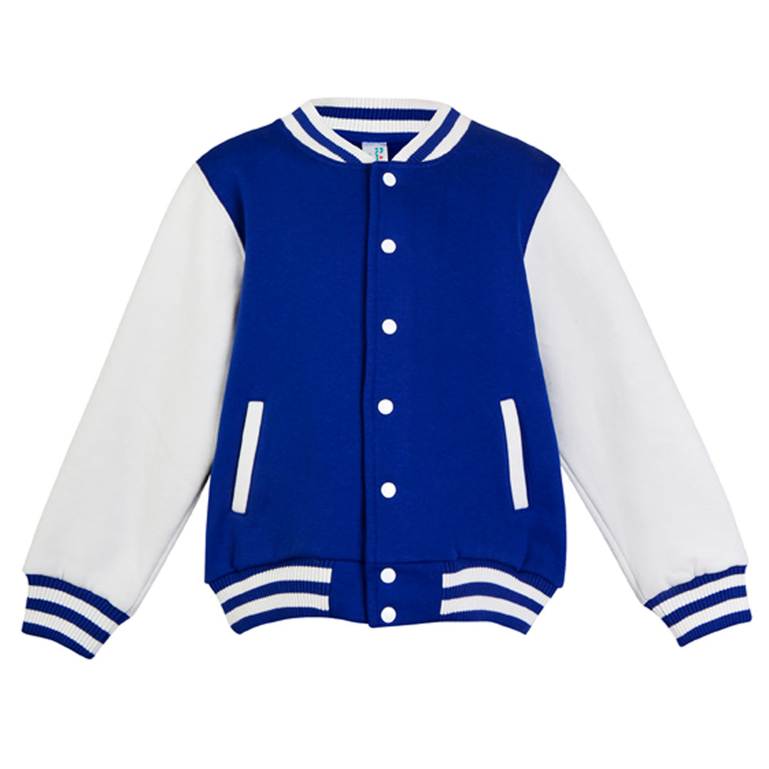 Ramo The Varsity Jacket | Toddlers Royal/White Coats & Jackets