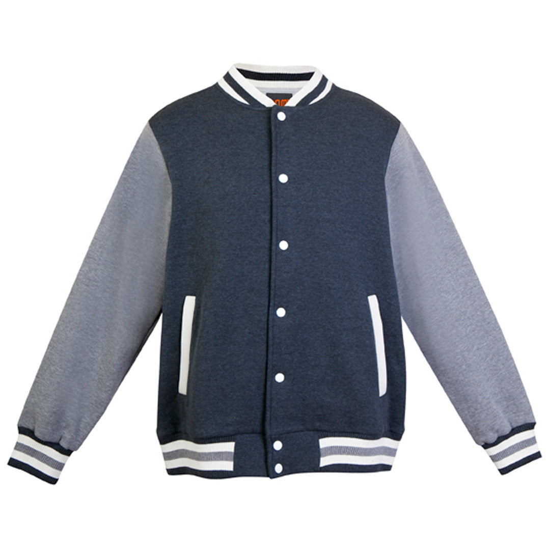 Ramo The Varsity Jacket | Mens Dark Grey Marle Coats & Jackets