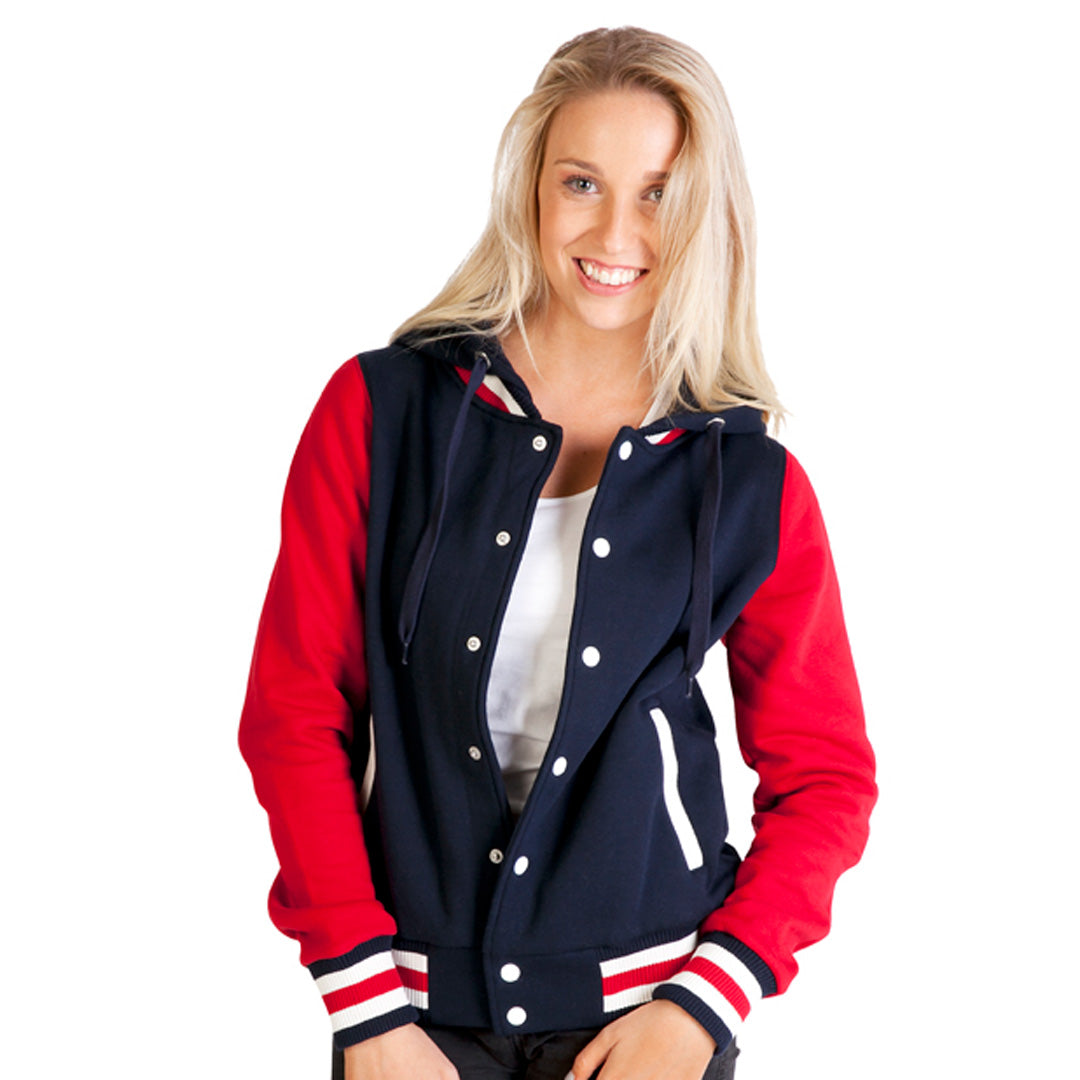 Ramo The Hooded Varsity Jacket | Ladies Coats & Jackets