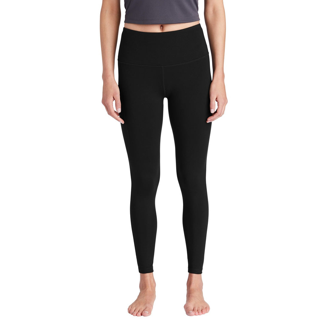 Sport-Tek The High Rise 7/8 Legging | Pant | Ladies Black Activewear