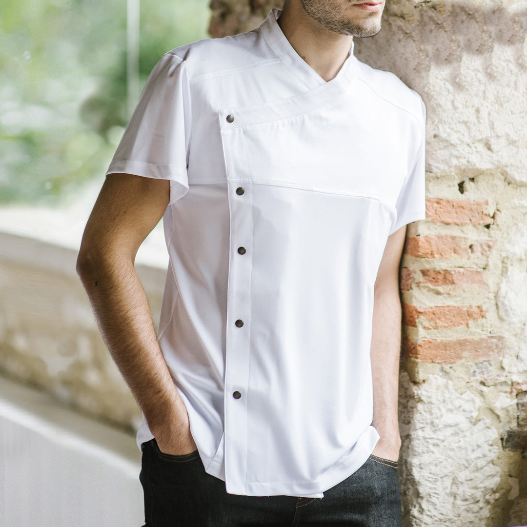Giblors The Lapo Tunic | Mens | Short Sleeve White Shirts & Tops