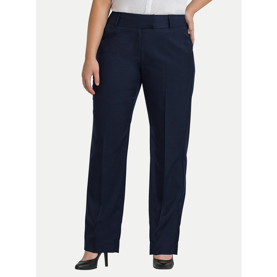 Corporate Comfort The Gigi Curvy Pant | Ladies | Wool Blend Navy Pants