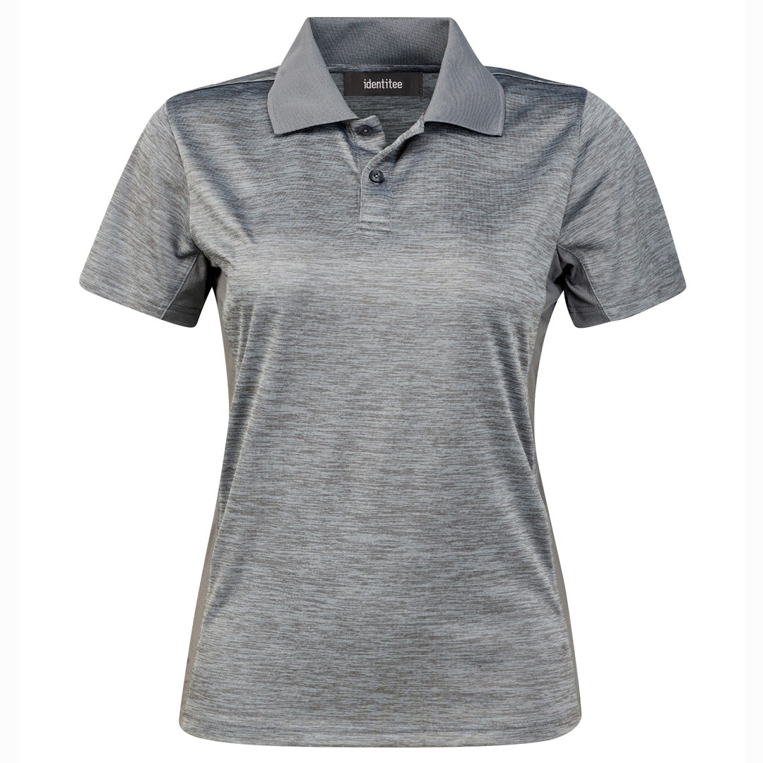 Identitee The Bailey Polo | Ladies Grey Marle Shirts & Tops