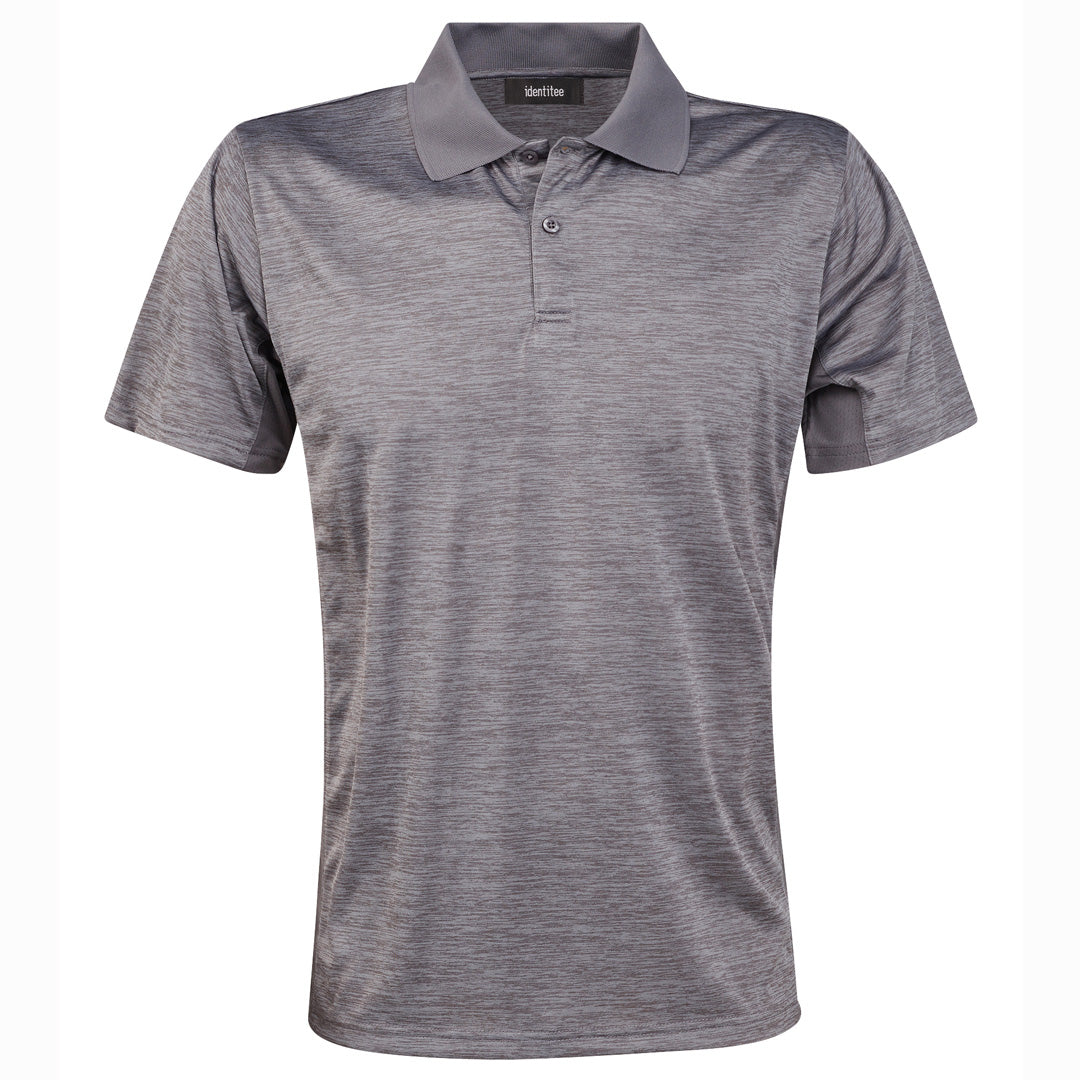 Identitee The Bailey Polo | Mens Grey Marle Shirts & Tops