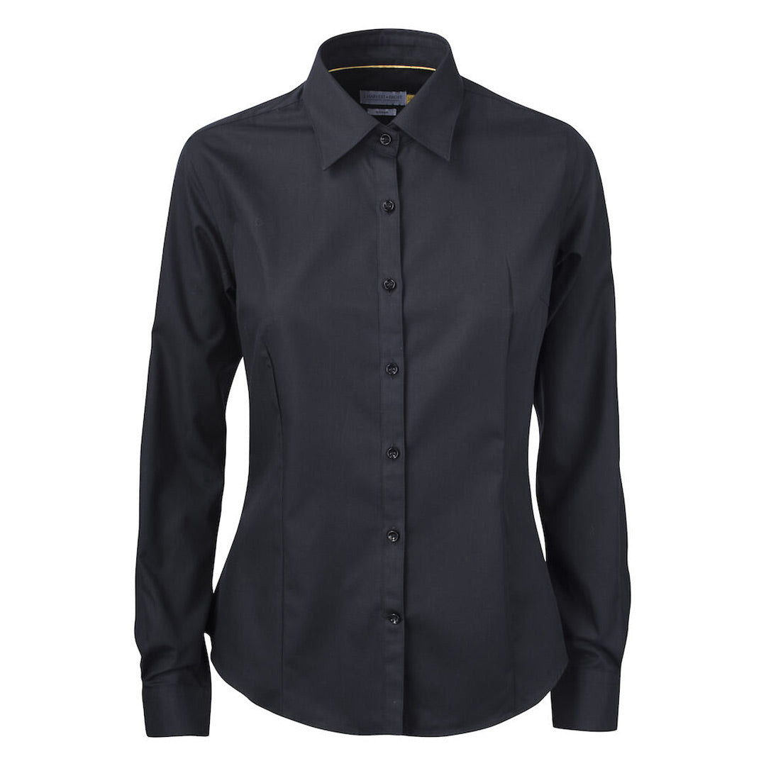 James Harvest The Yellow Bow 50 Shirt | Ladies | Long Sleeve Black Shirts & Tops