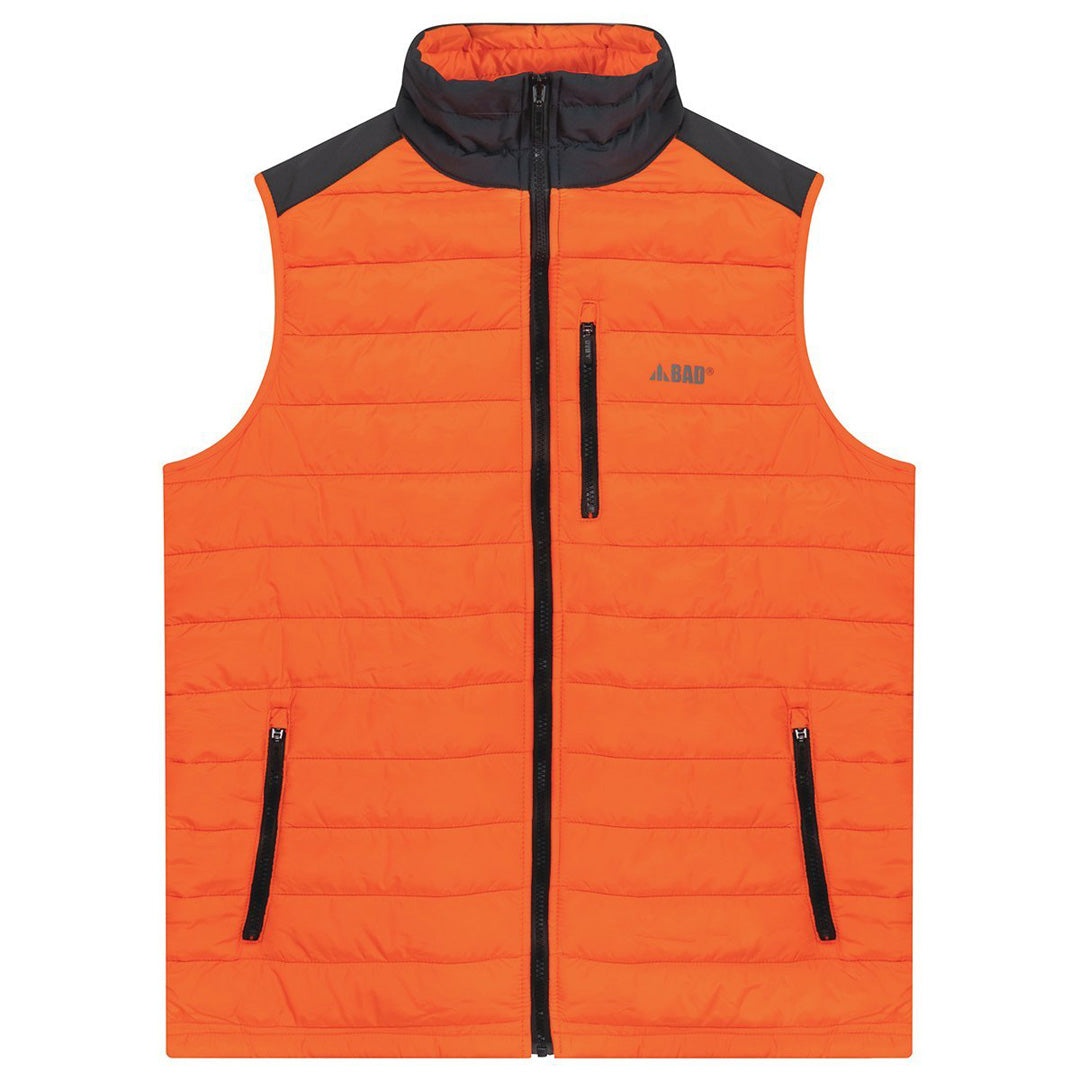 Bad Workwear The Bad Hi Vis Down Puffer Vest | Mens Orange Vests