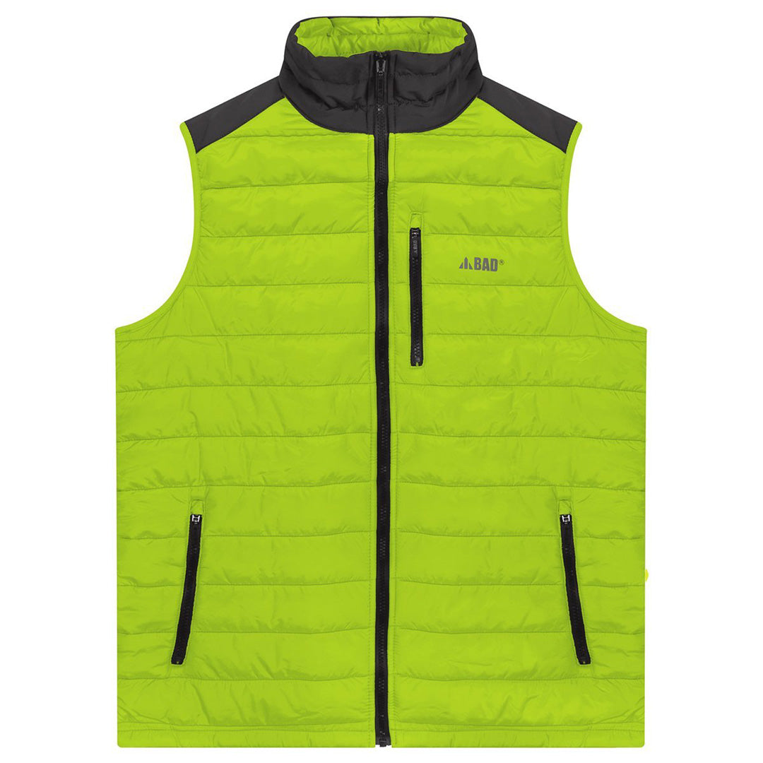 Bad Workwear The Bad Hi Vis Down Puffer Vest | Mens Yellow Vests