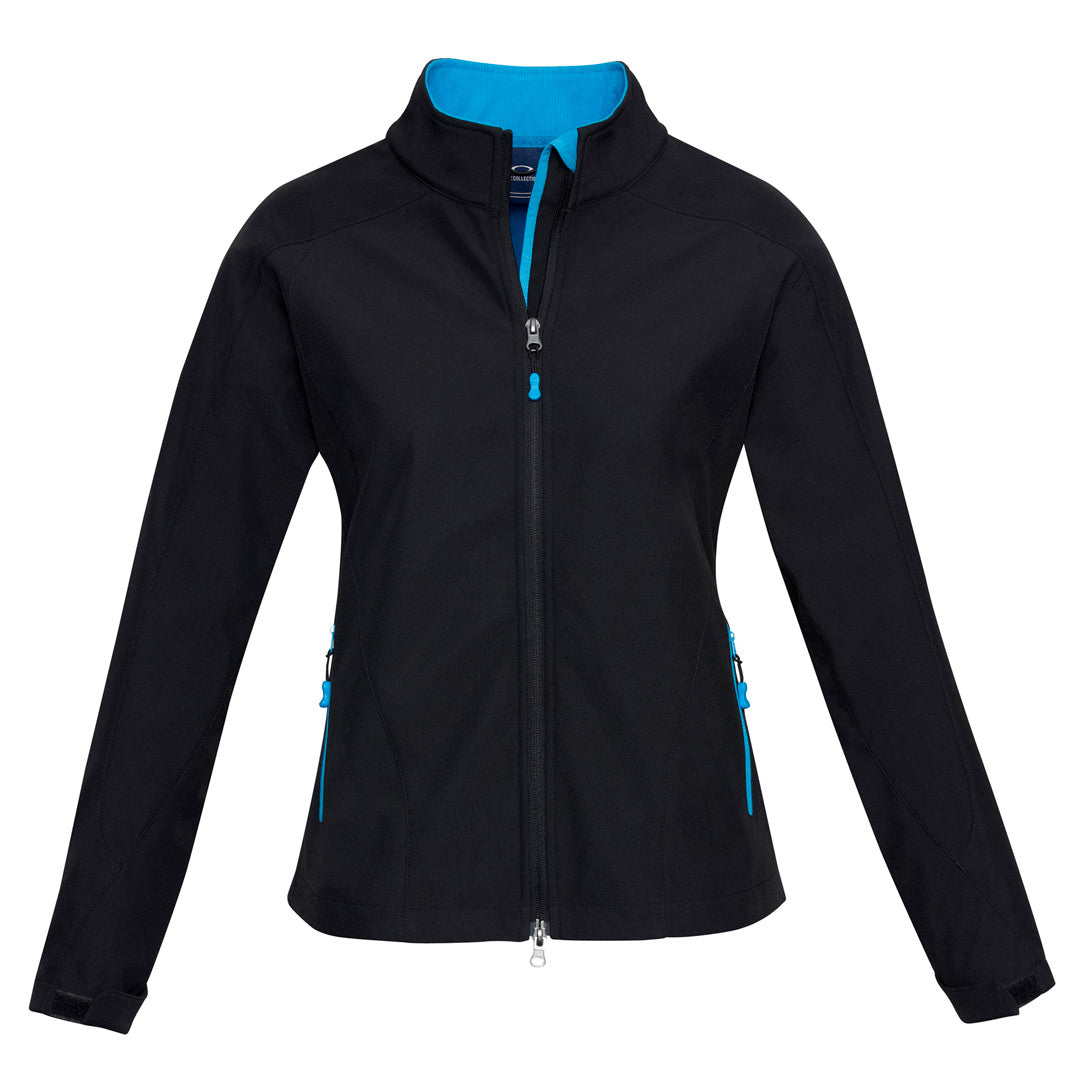 Biz Collection The Geneva Jacket | Ladies Black/Cyan Coats & Jackets