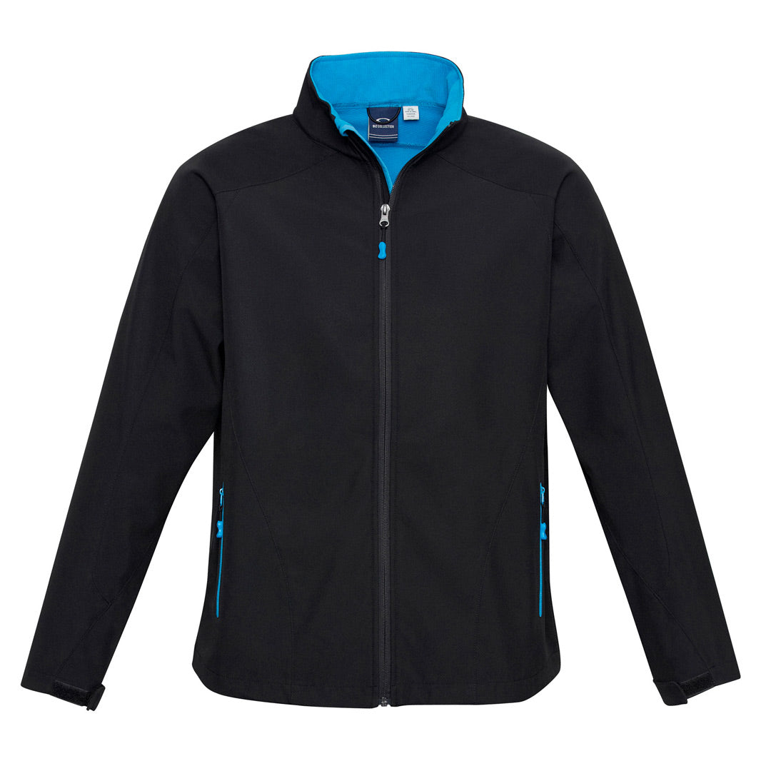 Biz Collection The Geneva Jacket | Mens Black/Cyan Coats & Jackets