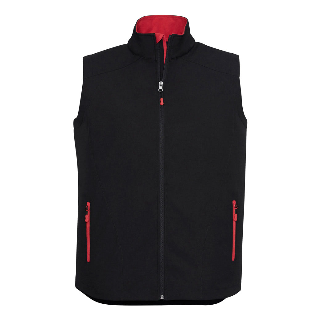 Biz Collection The Geneva Vest | Mens Black/Red Coats & Jackets