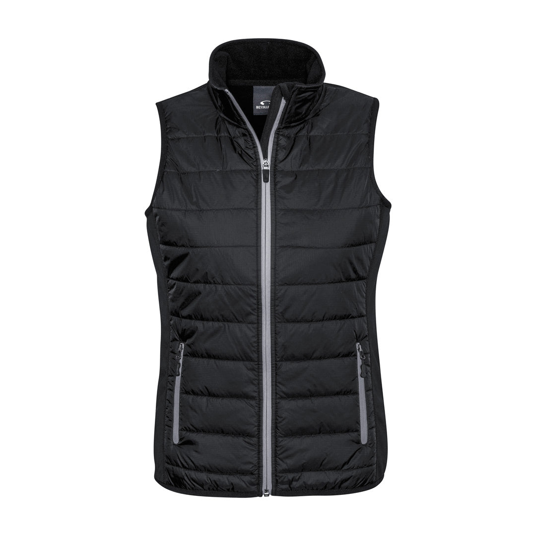 Biz Collection The Stealth Vest | Ladies Black/Silver Vests