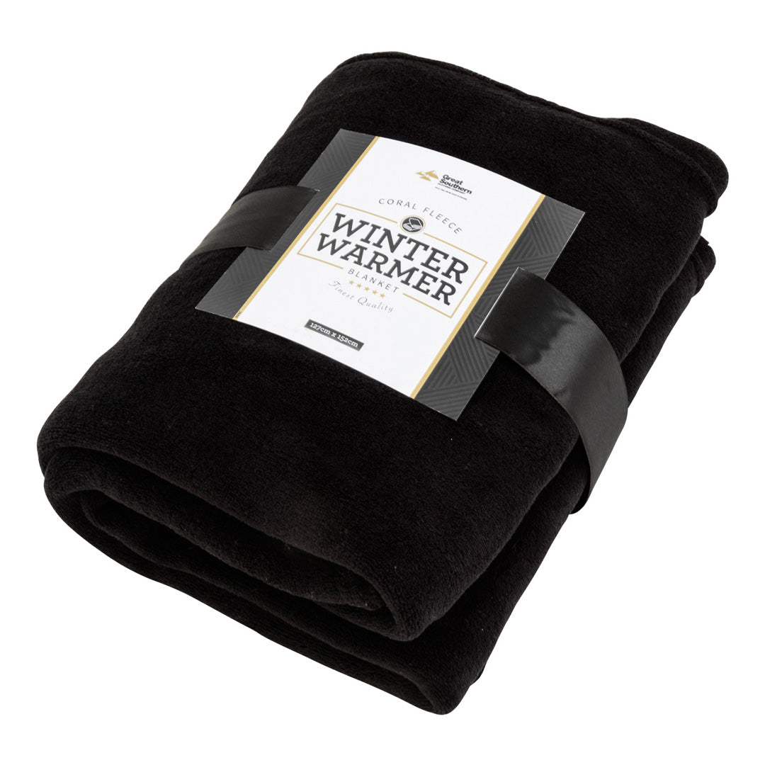 Legend The Coral Fleece Blanket Black Blankets
