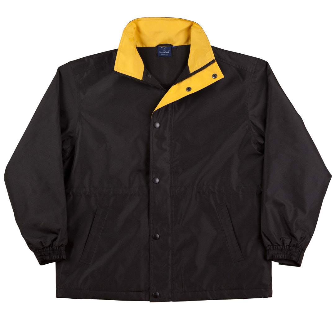 Winning Spirit The Stadium Jacket | Adults Black/Gold Coats & Jackets