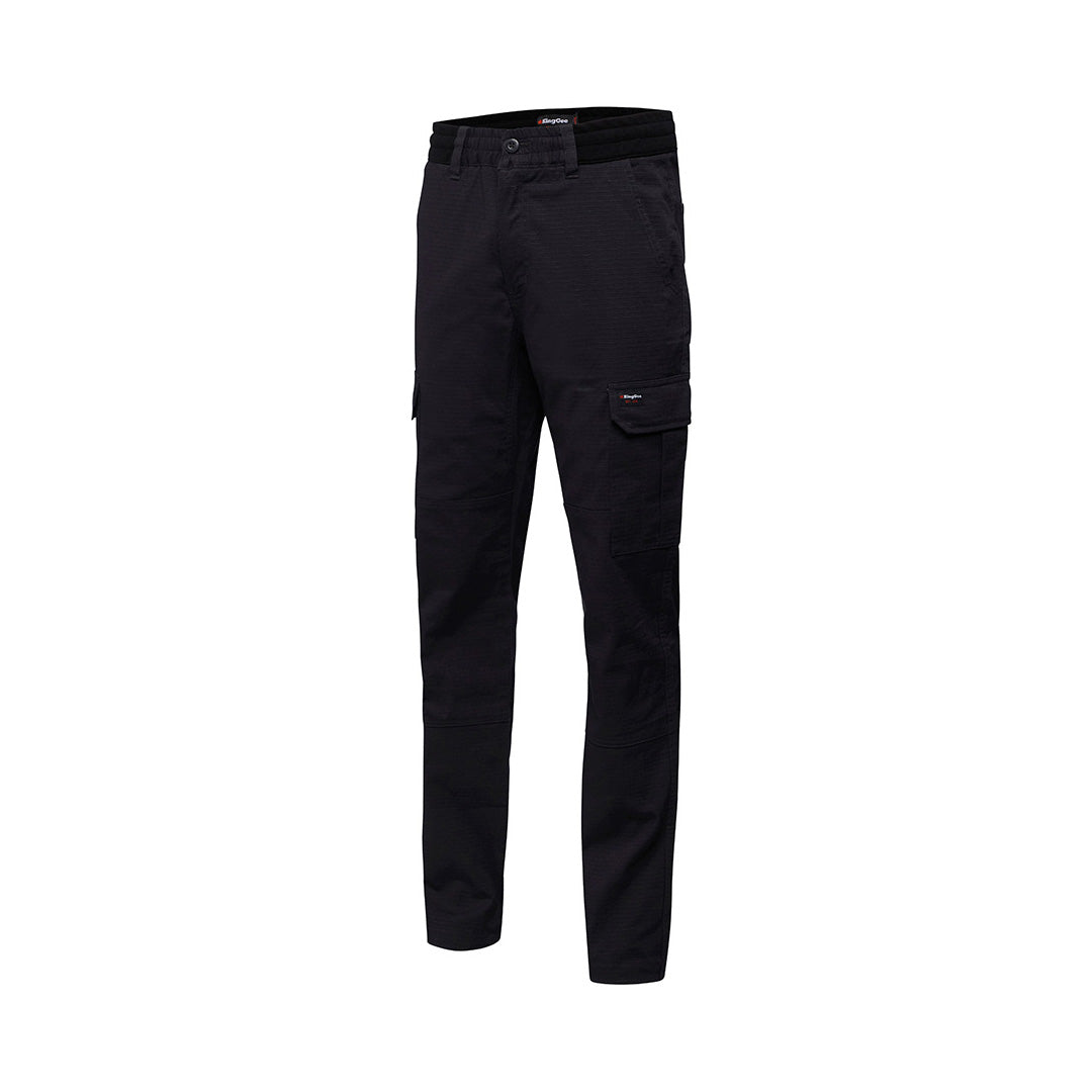 KingGee The Rib Comfort Waist Pant | Mens Black Pants