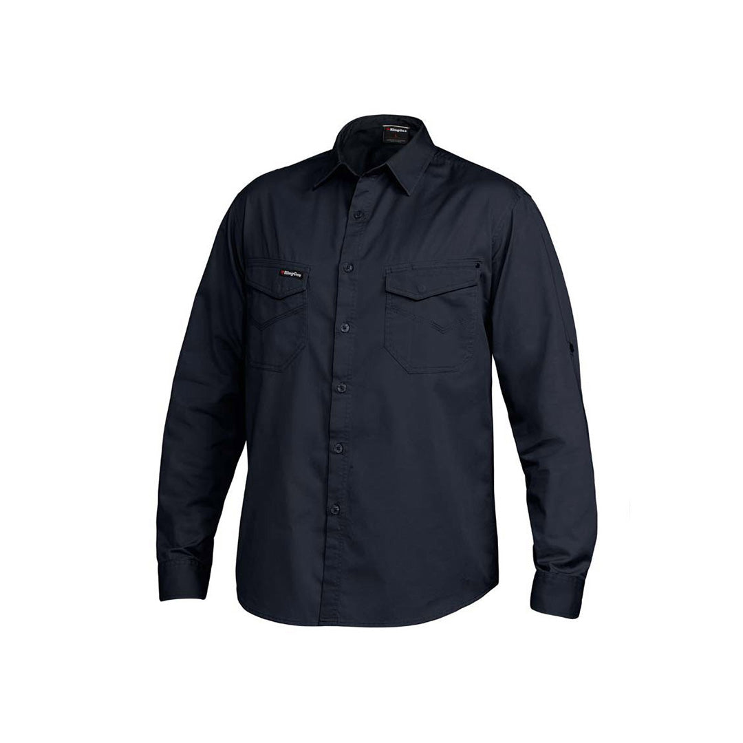 KingGee The Tradie Shirt | Mens | Long Sleeve Navy Shirts & Tops
