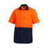 KingGee The Work Cool 2 Spliced Shirt | Mens | Short Sleeve Orange/Navy Shirts & Tops