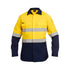 KingGee The Work Cool 2 Spliced Reflective Shirt | Adults | Long Sleeve Yellow/Navy Work Safety Protective Gear