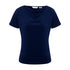 Biz Collection The Ava Drape Knit Top | Ladies Midnight Blue Shirts & Tops