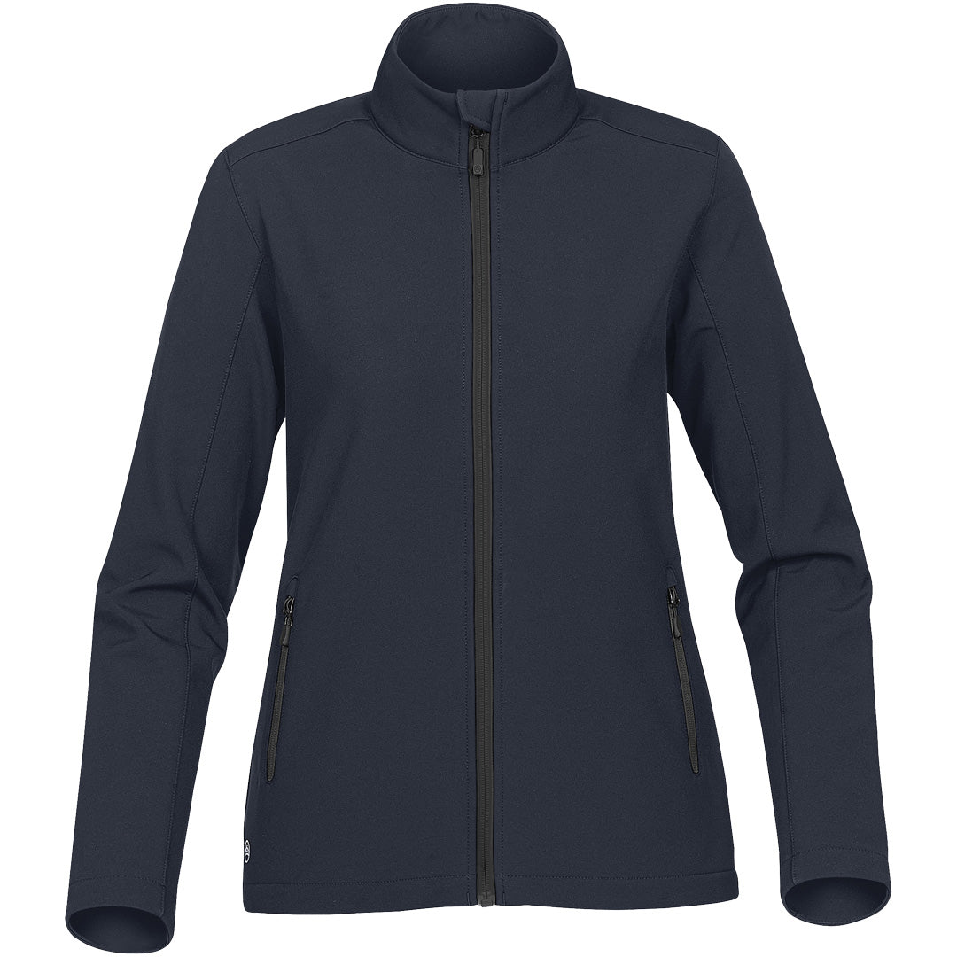 Stormtech The Orbiter Softshell Jacket | Ladies Navy/Grey Coats & Jackets